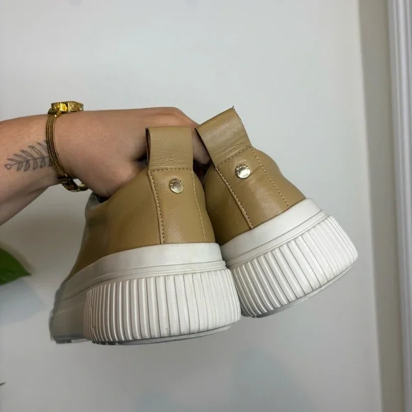 J/SLIDES West Nude Leather Platform Shoes - Picture 5 of 13